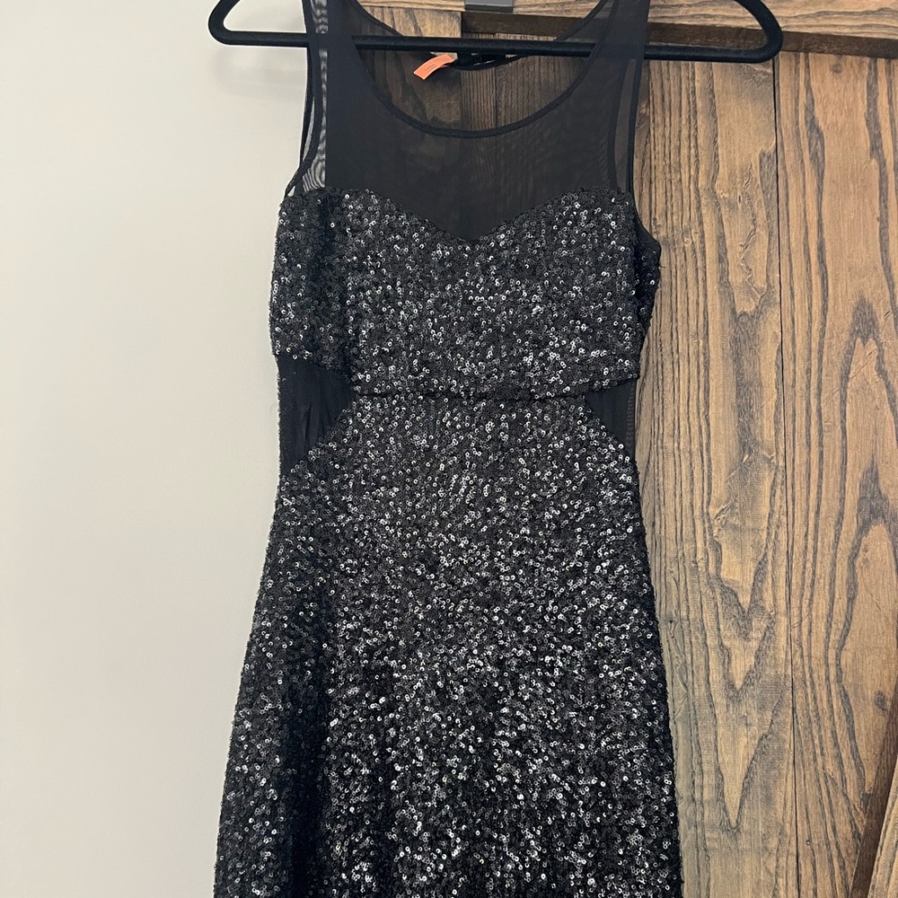 Sequin mesh dress